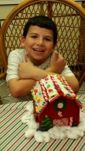 Aiden Miller from Orlando...had such fun making the gingerbread barn!!